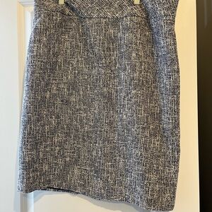 Kasper Black and White Pencil Skirt with flecks of blue